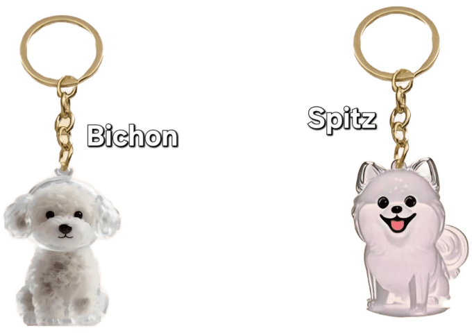 Porte clef porte poil Spitz