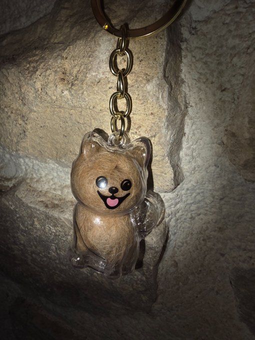 Porte clef porte poil Spitz