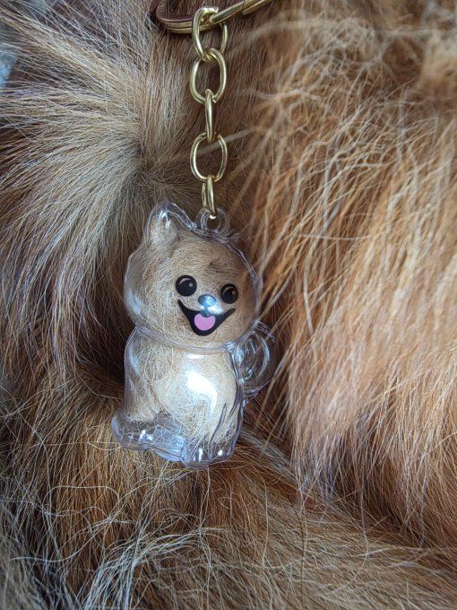 Porte clef porte poil Spitz