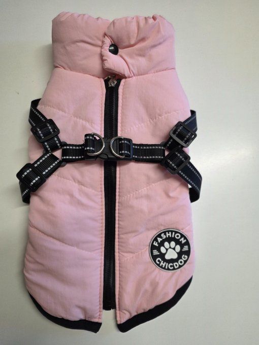 Manteau Harnais intégré Rose 