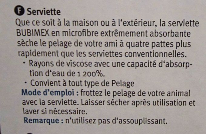 Serviette Microfibre BUBIMEX 50 x 60 cm