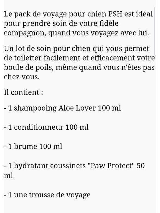 Trousse de Toilette Voyage pour chien