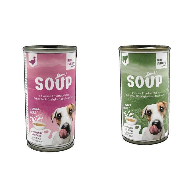 Soupe pour chien - 2 saveurs au choix - 185 gr