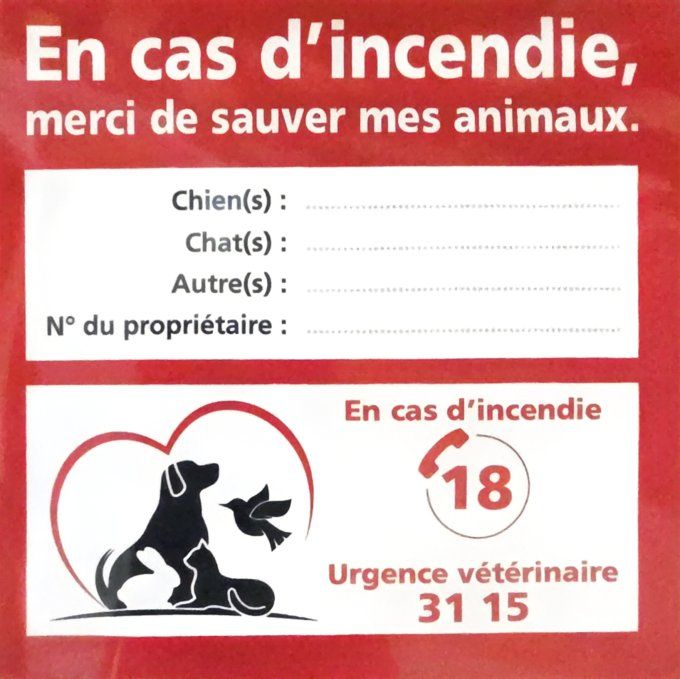 Autocollant Sauvez nos animaux