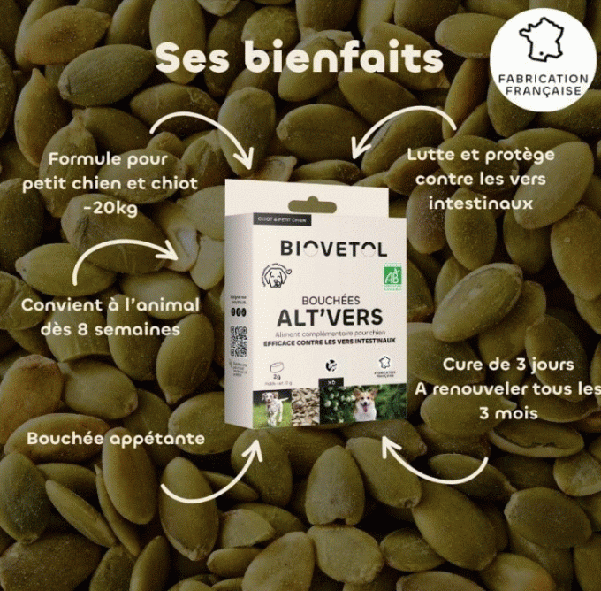 Vermifuge Biovetol Alt Vers (Chiots, petits chiens)