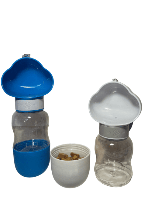 Gourde Portative 2-en-1 avec Compartiment pour Eau et Friandises