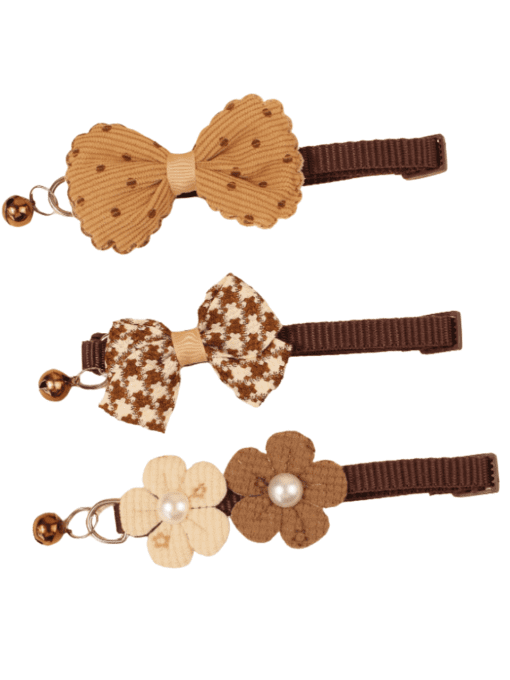 Collier nœuds, fleurs 