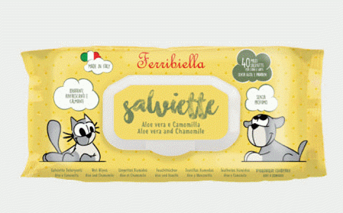 Lingettes nettoyantes pour chien - Aloe Vera et Camomille