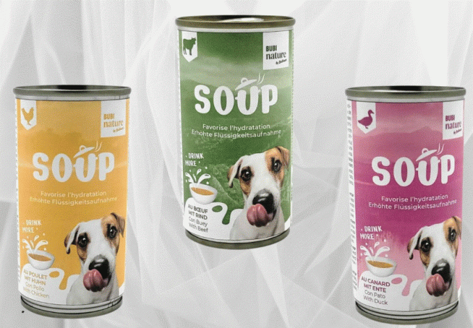 Soupe pour chien - 2 saveurs au choix - 185 gr
